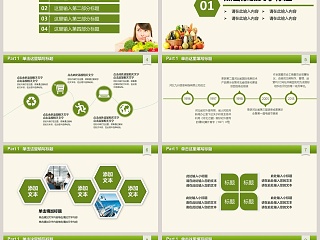 健康养生有机蔬菜水果主题总结通用PPT模板