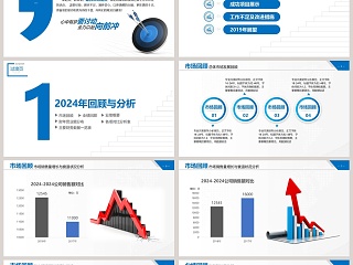 蓝色财务总结分析报告ppt