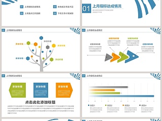 蓝色简约工作汇报PPT模板