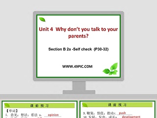 Unit 4  Why dont you talk to your parents-Section B 2a Self check  P3032教学ppt课件