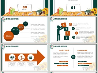 扁平化简约信息化教学设计PPT模板