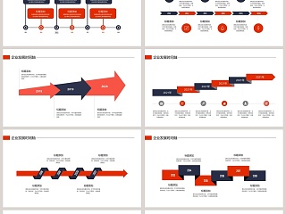 公司发展历程时间轴PPT模板