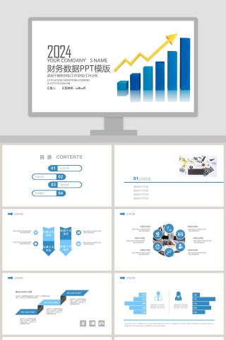 蓝色简约20xx年财务总结报告ppt