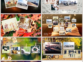 青春成长册相册影集动态PPT模板同学会PPT