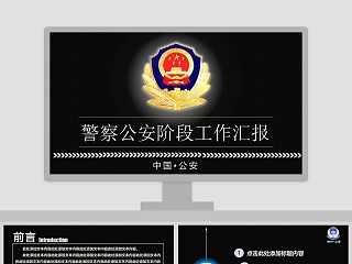 警察公安阶段工作汇报公安PPT