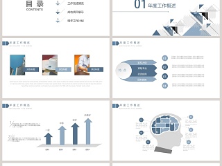 2019人事年终总结PPT模板