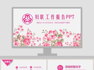 妇联工作报告PPT