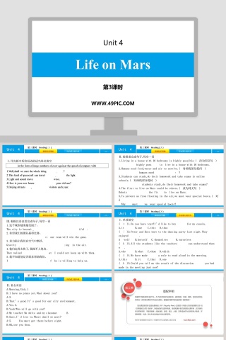 Life on Mars-Unit 4教学ppt课件