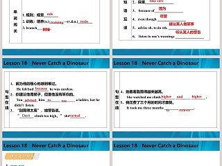 Never Catch a Dinosaur-Unit 3  Safety 教育培训行业PPT模板