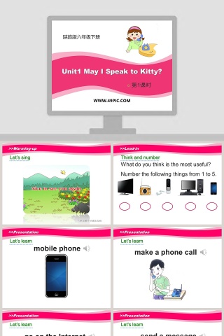 Unit1 May I Speak to Kitty PPT模板