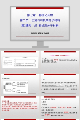 第七章有机化合物PPT模板