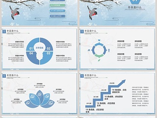 中国风冬至节气主题汇报冬季冬至PPT