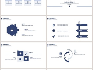 蓝色质感简约教育业多图表论文答辩PPT模板