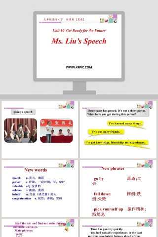 Unit 10  Get Ready for the Future-Ms Lius Speech教学ppt课件