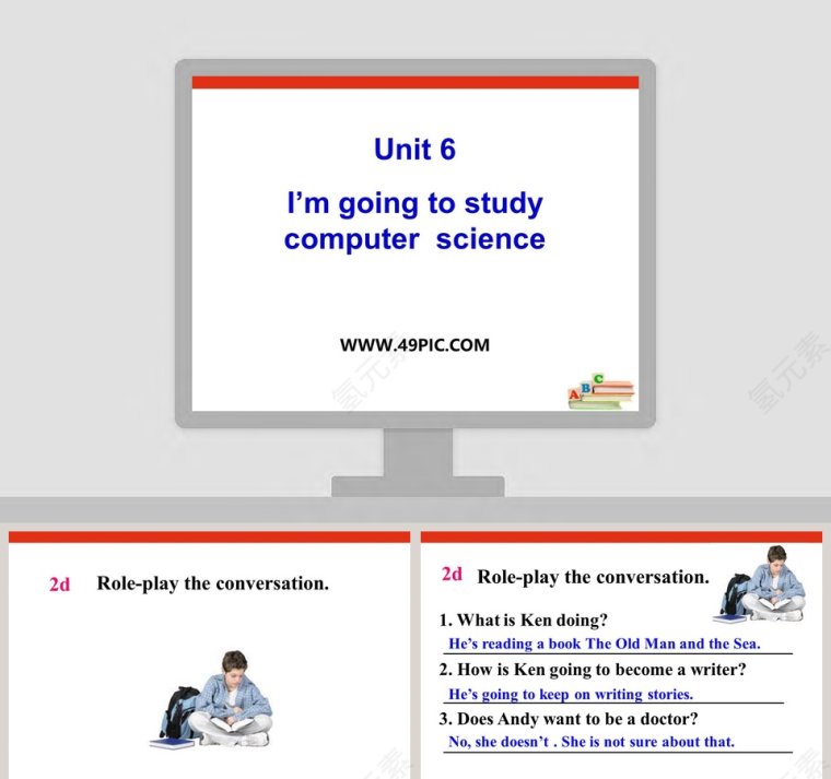 Unit 6-Im going to study computer  science教学ppt课件第1张