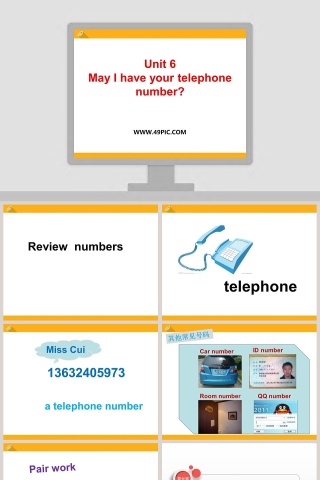 Unit 6-May I have your telephone number教学ppt课件