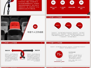 2019红色竞选个人简历述职报告岗位竞聘通用PPT模板