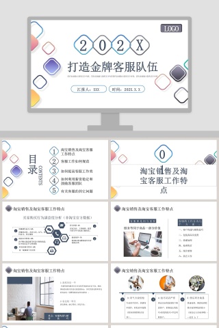 打造金牌客服队伍客服服务培训PPT模板