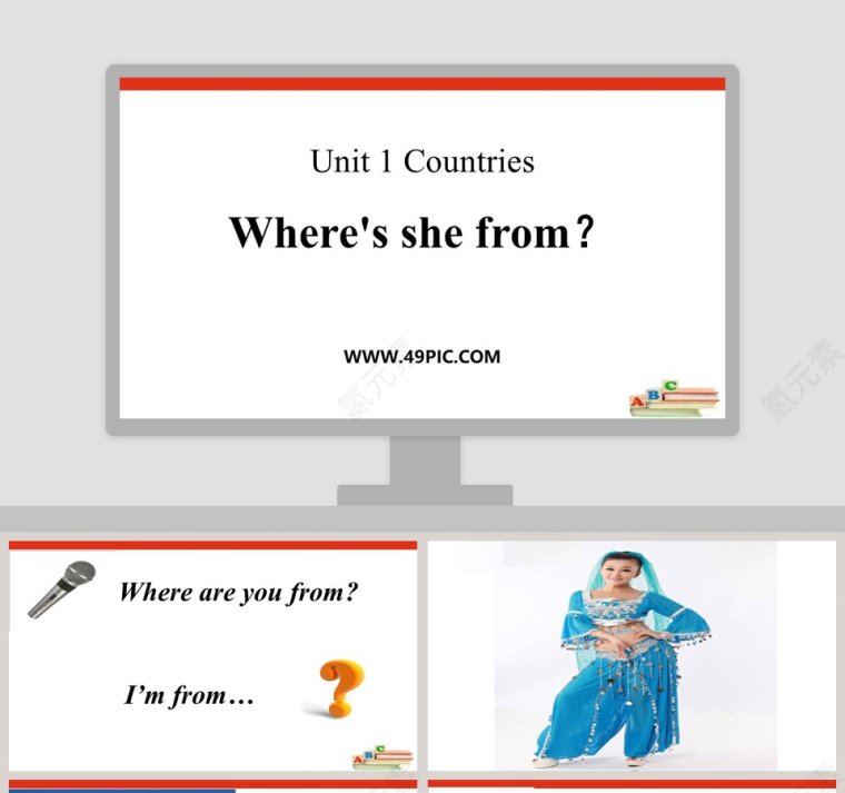 Wheres she from-Unit 1 Countries教学ppt课件第1张