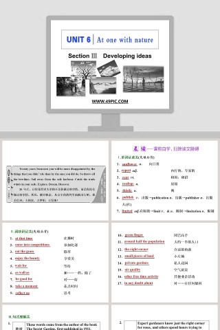 Section-Developing ideas教学ppt课件