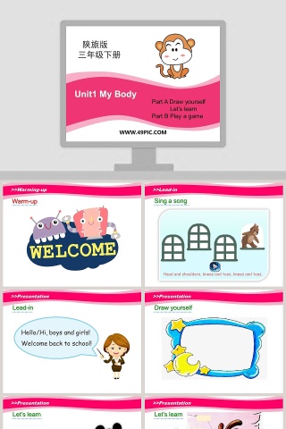 Unit1 My BodyPart A Draw yourselfLets learn教学ppt课件