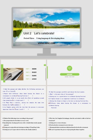 Unit 2-Lets celebrate教学ppt课件