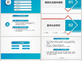 简约清新商务礼仪培训PPT模板