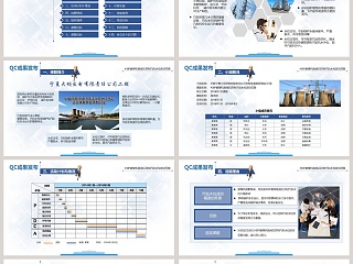 高端简约企业质量管理QC发布报告竞赛PPT模板质量管理培训ppt