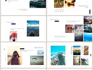 小清新旅游相册PPT模板