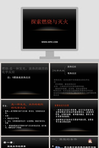 探索燃烧与灭火：医学护理中的PPT模板