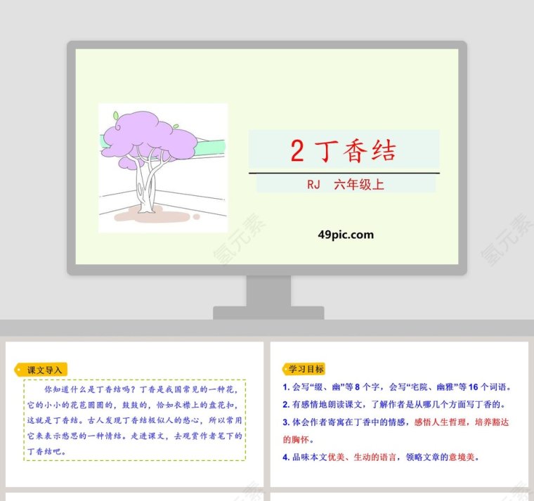 课文解析六年级语文上册丁香结语文课件PPT第1张