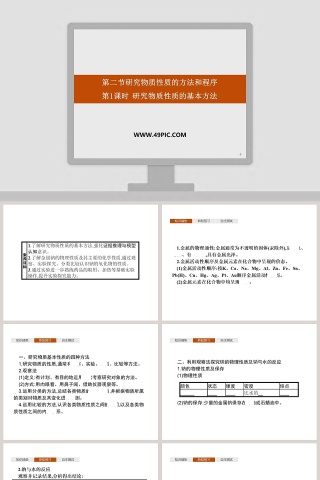 第二节研究物质性质的方法和程序-第教学ppt课件下载