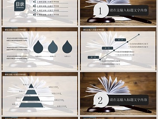 法律法院工作汇报PPT模板