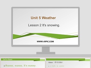 Unit 5 Weather-Lesson 2 Its snowing - 教育培训PPT模板