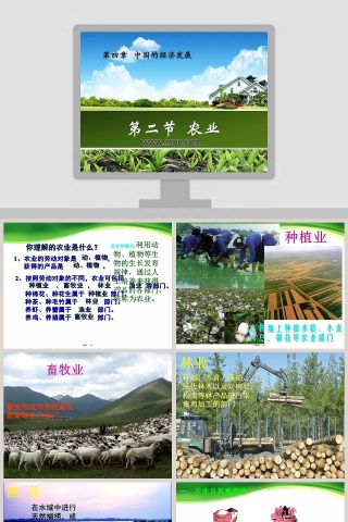 第二节  农业第四章   中国的经济发展PPT模板