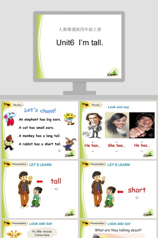 Unit6  Im tall-人教精通版四年级上册教学ppt课件