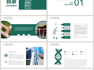 绿色简约大气化学实验ppt