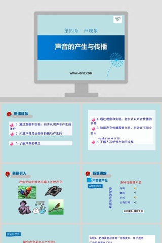 第四章声现象声音的产生与传播教学ppt课件