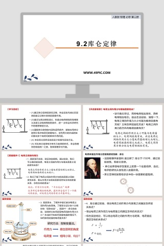 库仑定律-人教版 物理 必修 第三册教学ppt课件