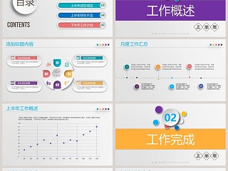 企业上半年工作总结汇报PPT 