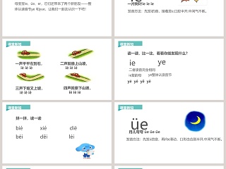 简约ie ue er 拼音教学课件PPT模板