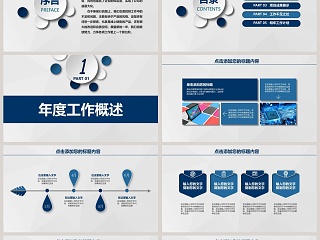 简约清新大气工作总结PPT模板