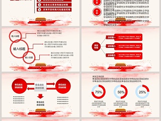 党建党史PPT模版中国共产党党史教育