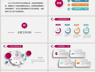 彩色简约部门经理转正报告ppt