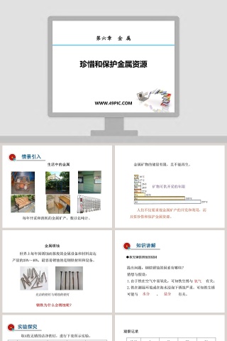 珍惜和保护金属资源-第六章  金 属教学ppt课件