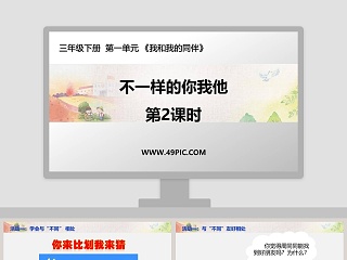 不一样的你我他-第教学ppt课件