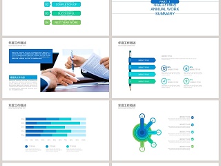 大气简约蓝色简约企业宣传PPT