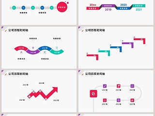 时间轴公司发展历程公司大事记PPT模板