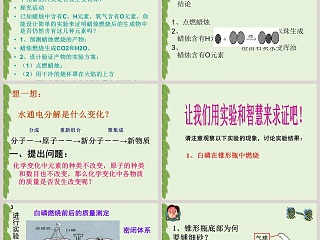 专题五  化学变化及其表示-质量守恒定律教学ppt课件