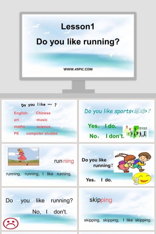 Lesson1-Do you like running教学ppt课件